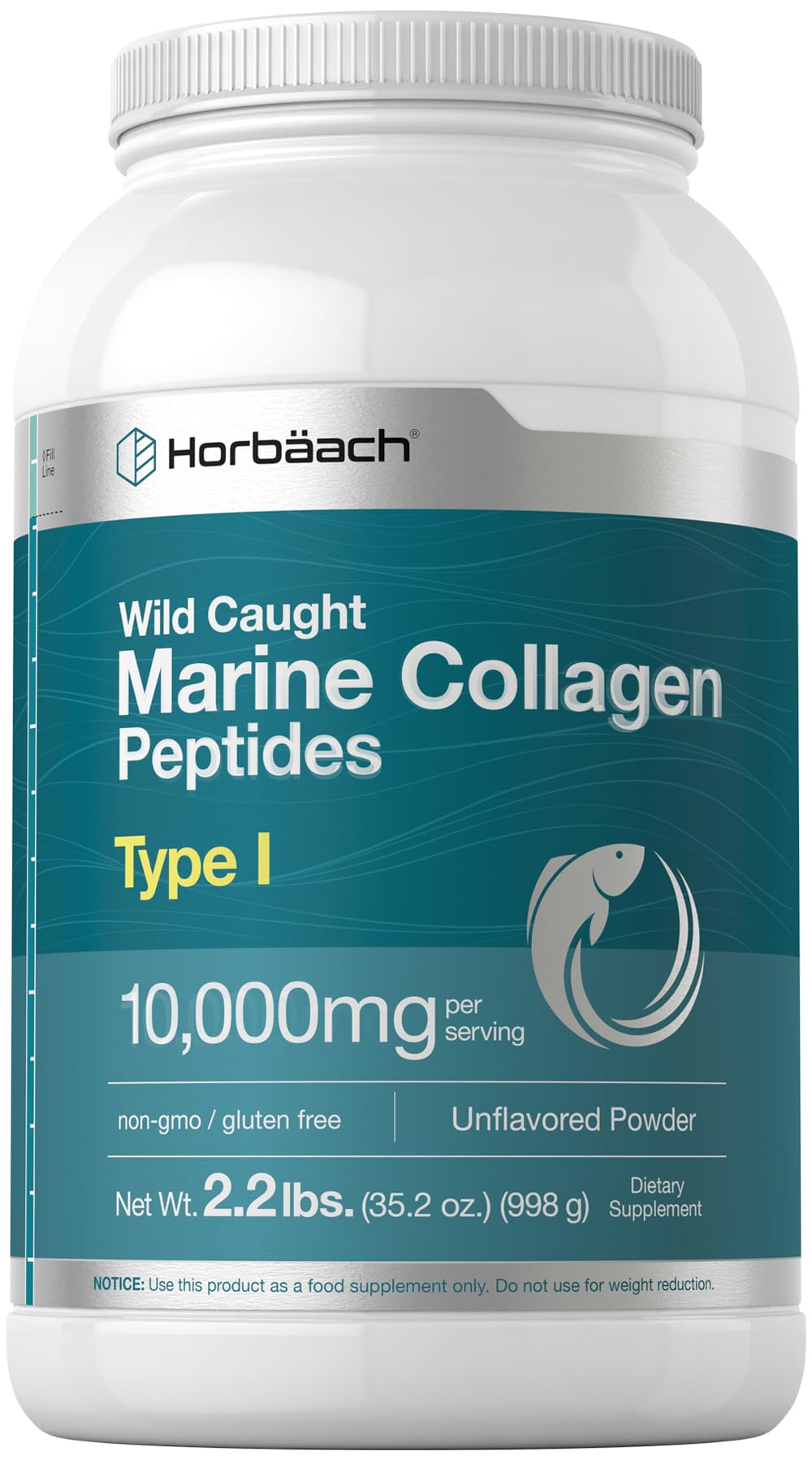 Horbäach Marine Collagen Powder 2.2 lbs front label