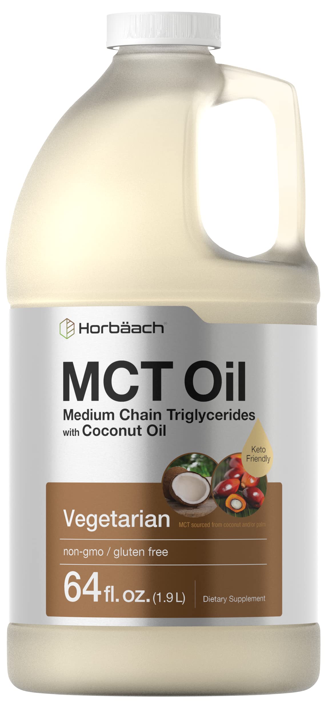 Horbaach MCT Oil 64 oz bottle - 100% pure unflavored