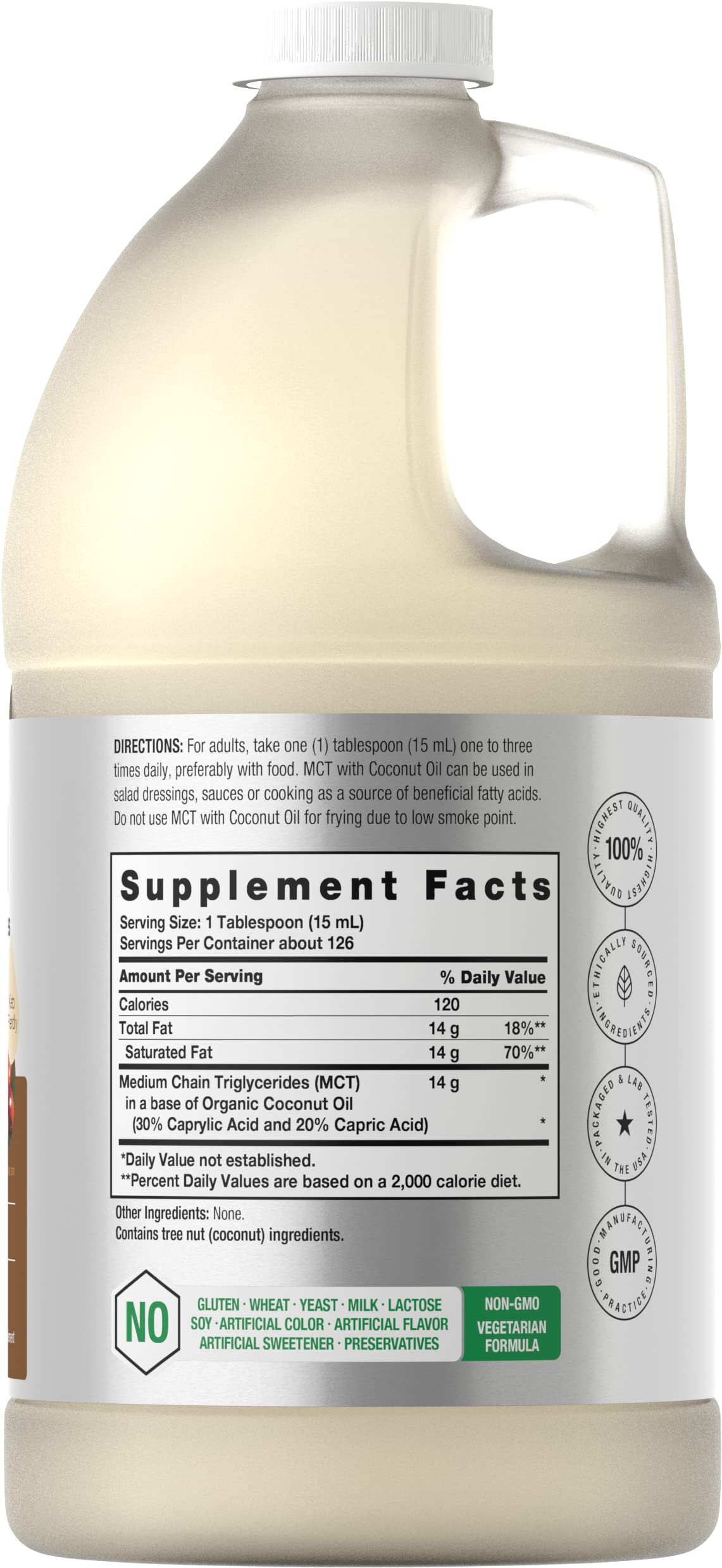 Horbaach MCT Oil 64 oz keto-friendly product image