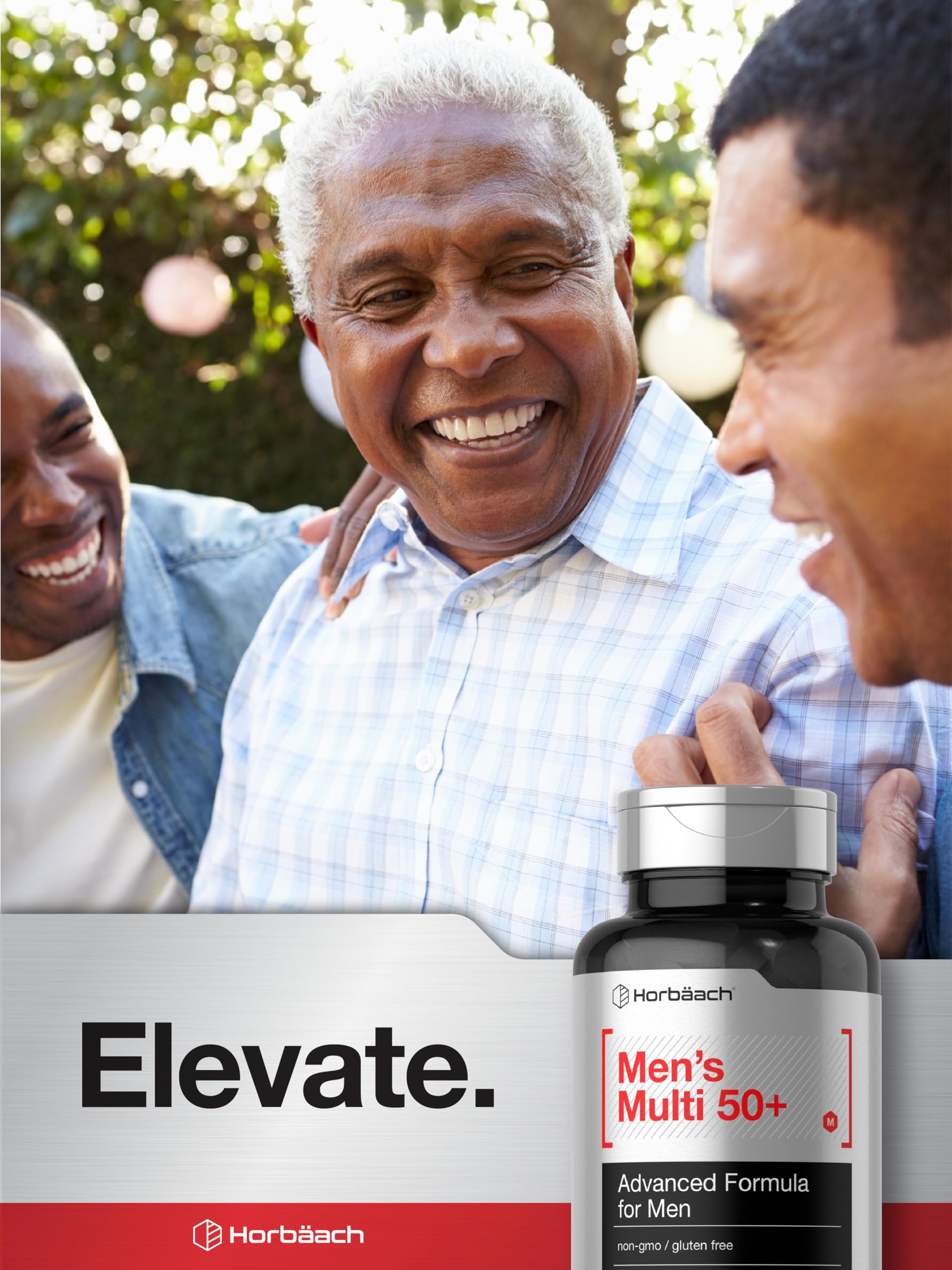 Illustration showing daily intake of Horbaach 50+ multivitamins