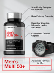 Horbaach 50+ multivitamin bottle packaging