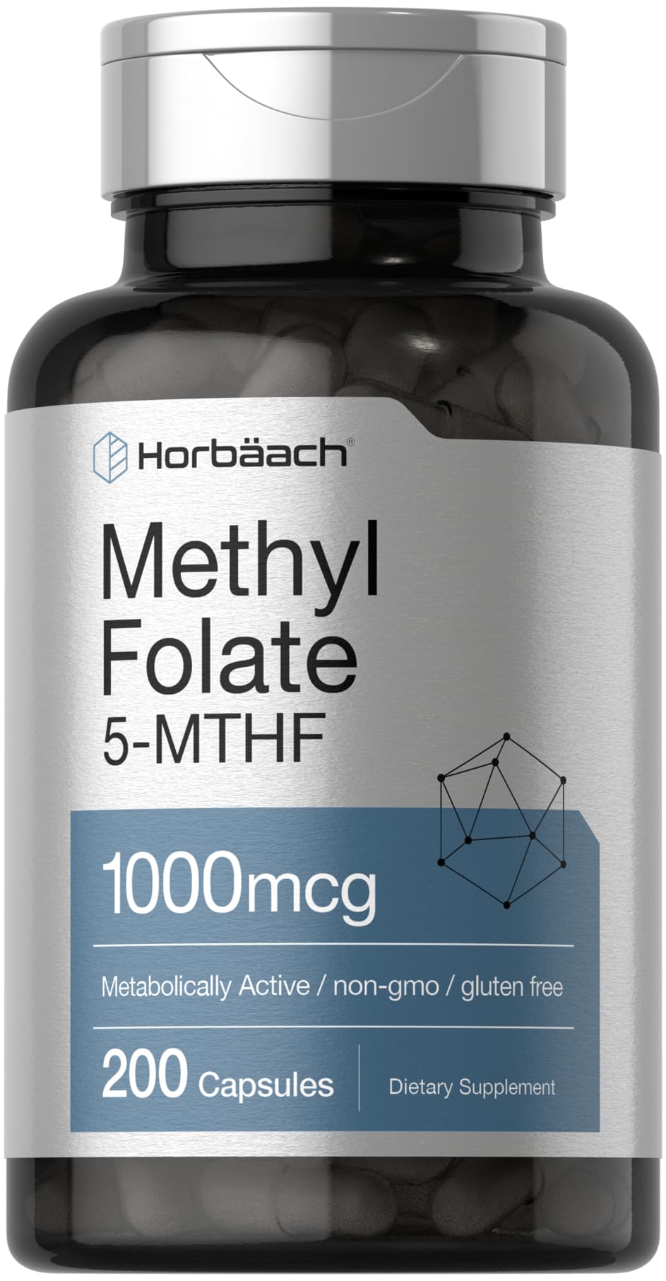 Horbäach Methyl Folate 1000 mcg bottle