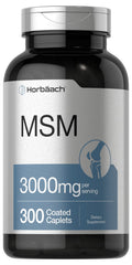Horbaach MSM 3000mg 300-coated caplets bottle front