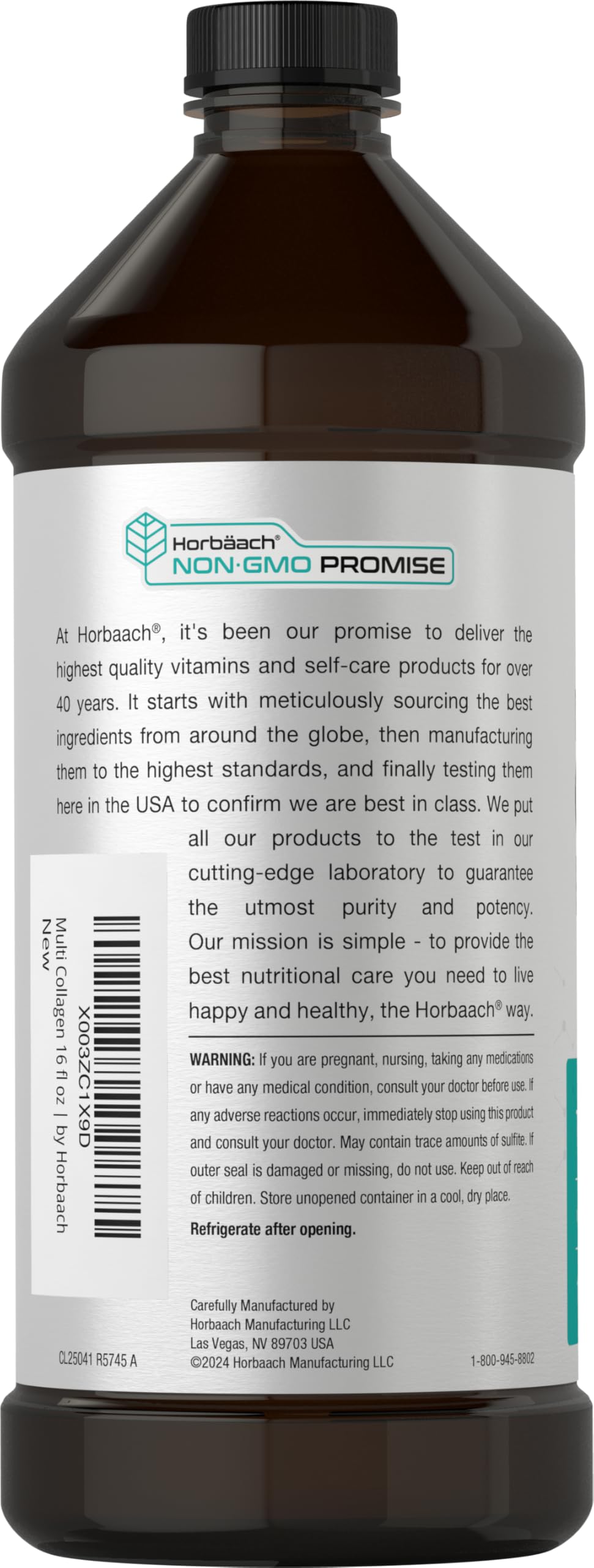 Non-GMO, gluten-free dairy-free label details