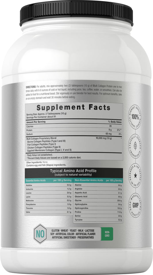 Horbaach 32 oz collagen bottle side view