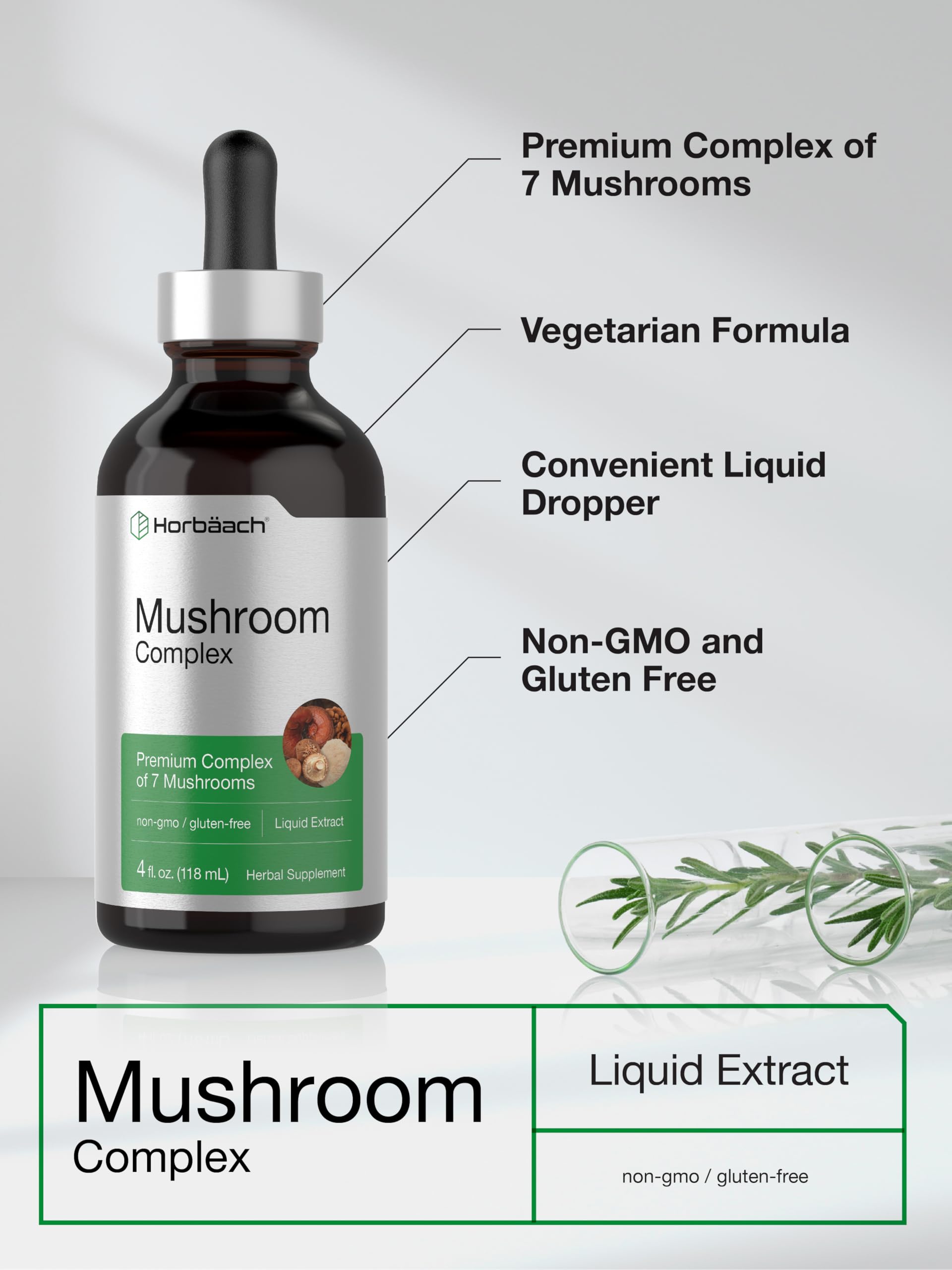 Liquid mushroom extract dropper being used