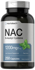 Horbäach NAC 1200mg N-Acetyl Cysteine capsules with peppermint flavor