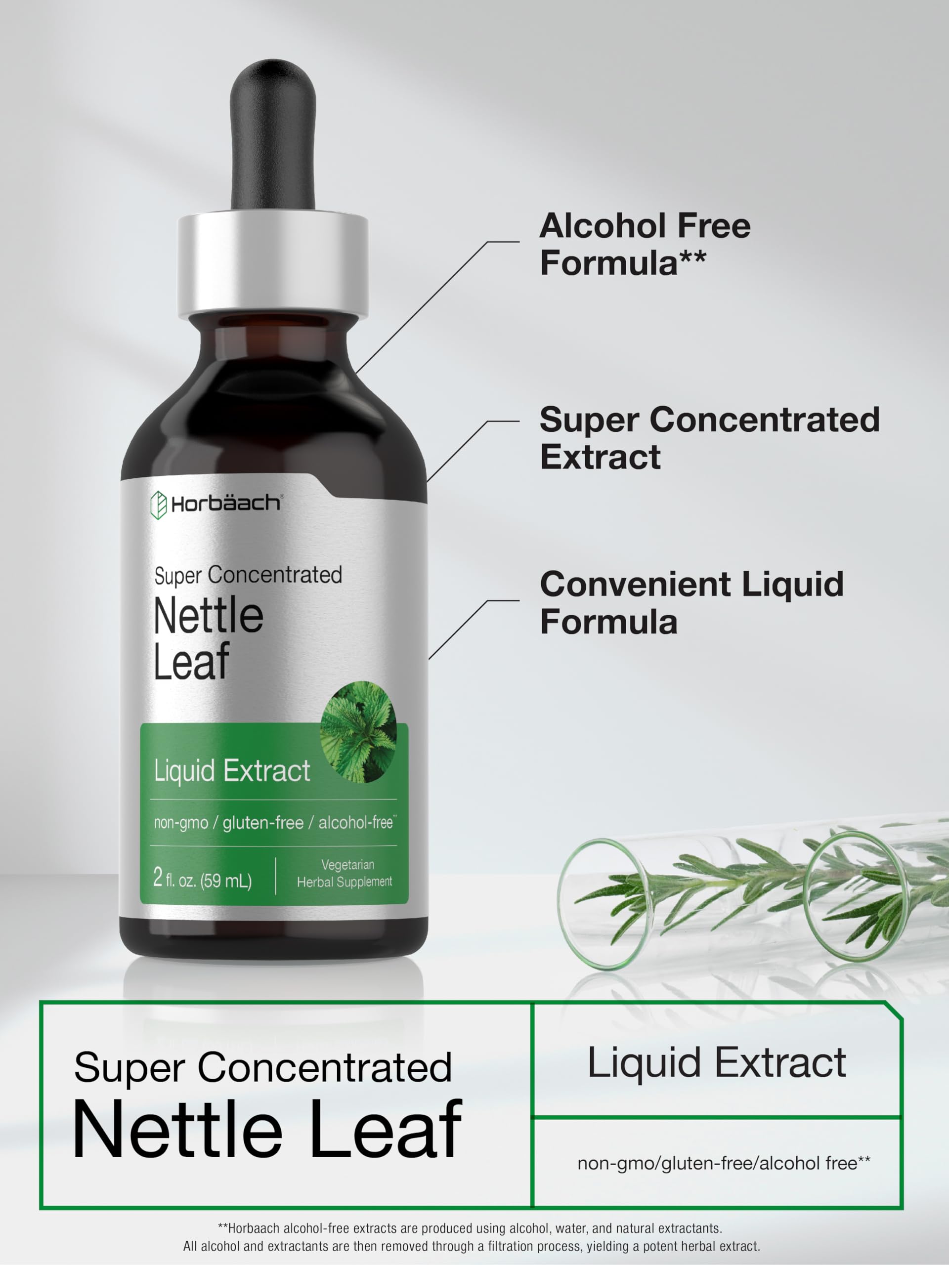 Gluten-free and non-GMO nettle tincture label