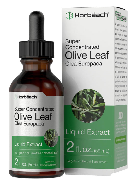 Horbäach Olive Leaf Extract Liquid 2 oz bottle