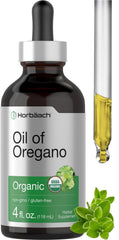 Horbäach Organic Oil of Oregano Drops bottle 4 oz