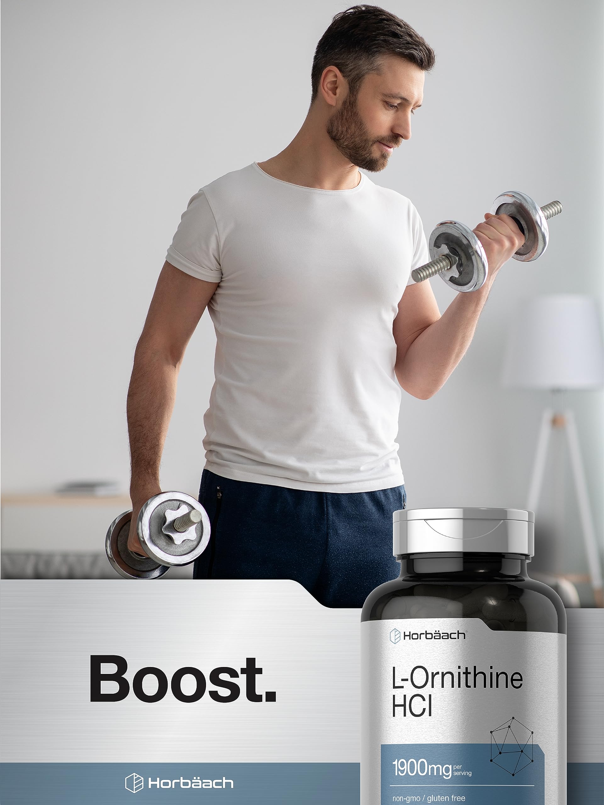 Nutritional information for L-Ornithine HCl 1900 mg per serving