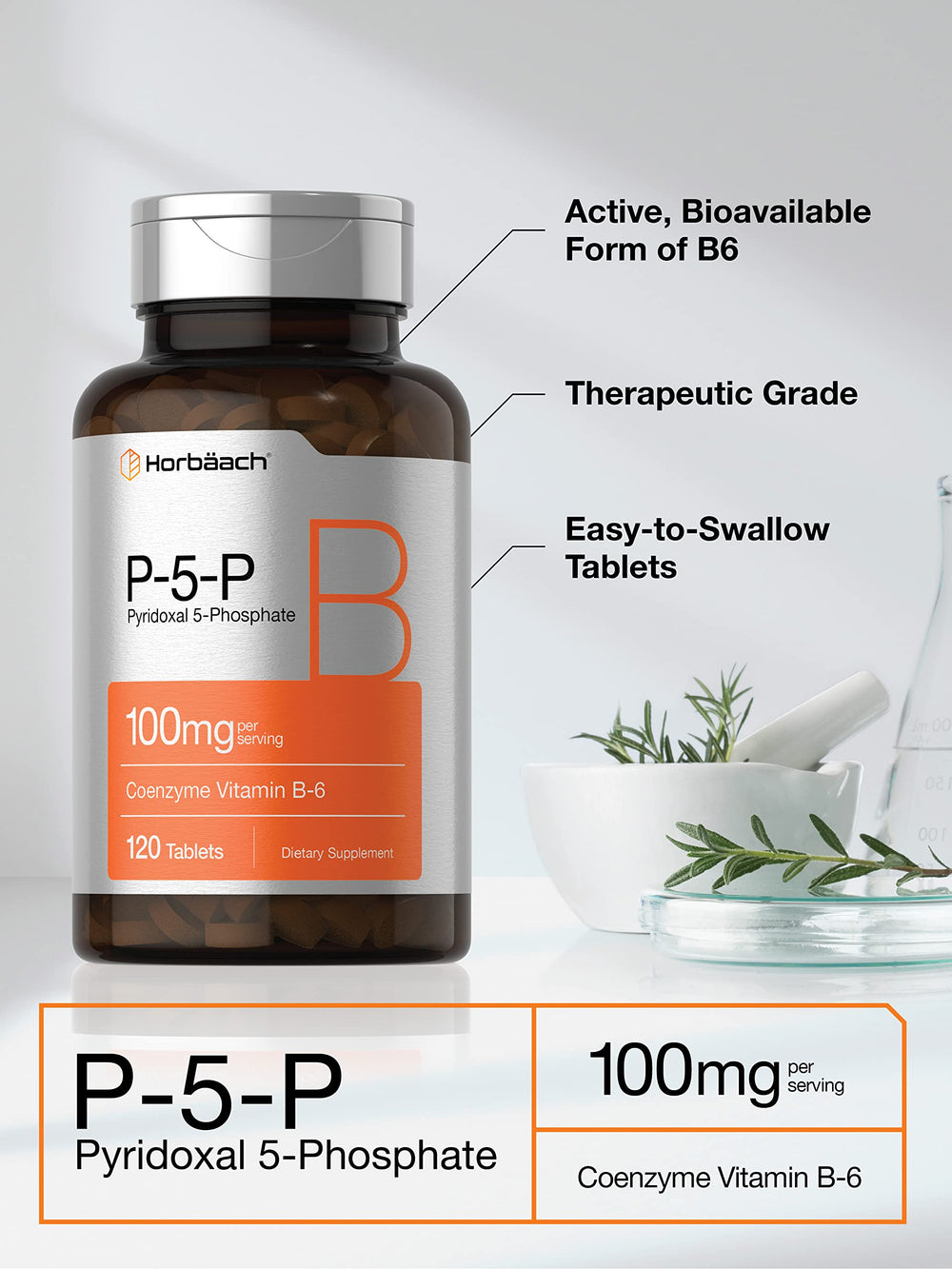 Close-up of Horbaach P5P label