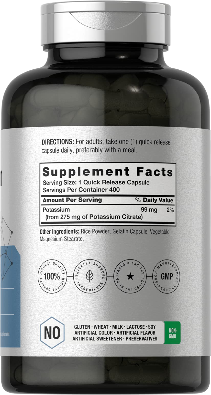 Gluten-free and Non-GMO Horbaach potassium citrate bottle