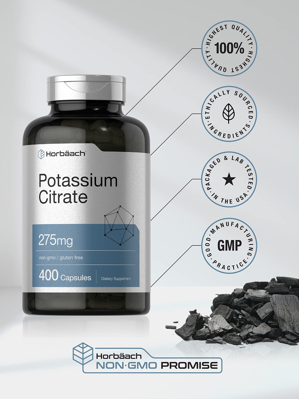 Capsules and bottle on white background