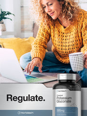 Gluten-free and Non-GMO Horbaach potassium gluconate caplets