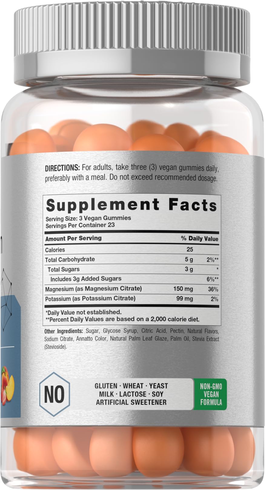 Ingredient list image for Horbaach Potassium Magnesium Gummies