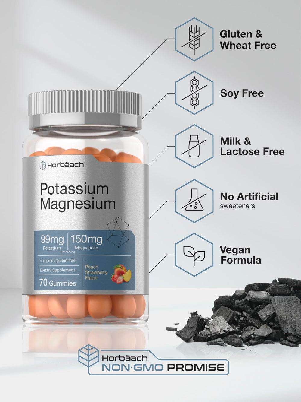 Nutrition and allergen information image for Horbaach gummies