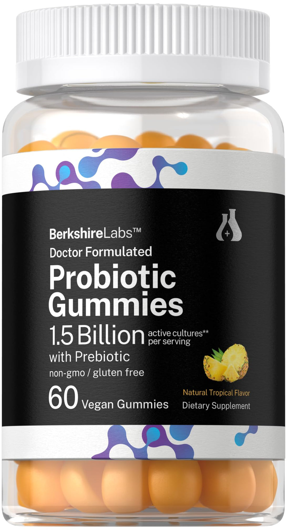 Front of Horbaach Probiotic Gummies 60-count bottle