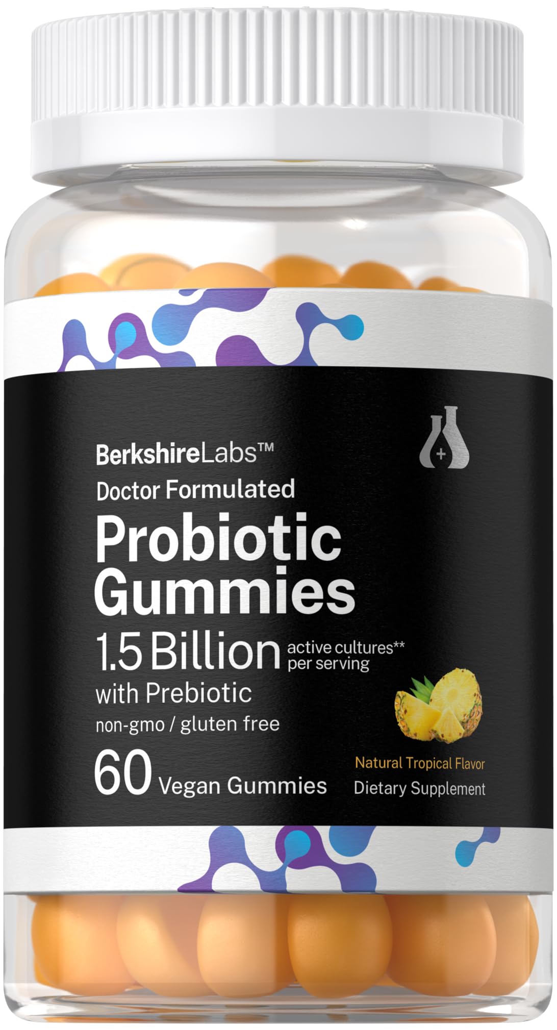 Front of Horbaach Probiotic Gummies 60-count bottle