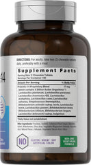 Bottle label highlighting 14 probiotic strains