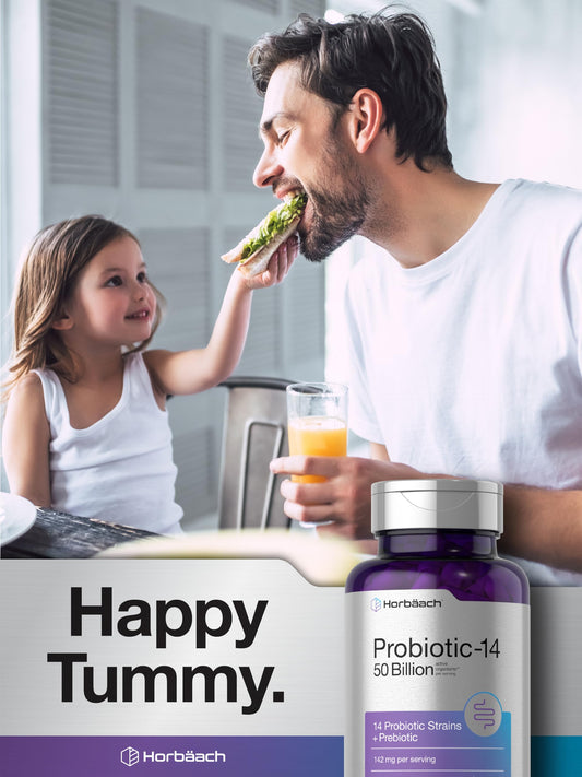 Horbaach Probiotics bottle back with supplement facts