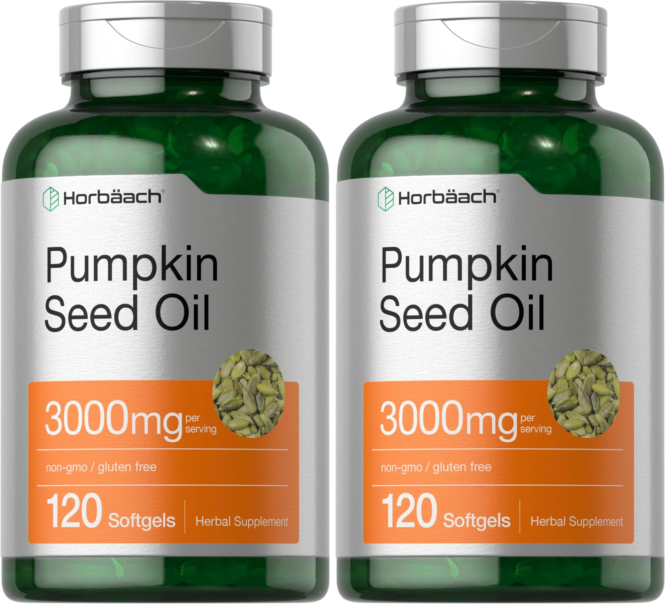Horbäach Pumpkin Seed Oil 3000mg bottle label front view