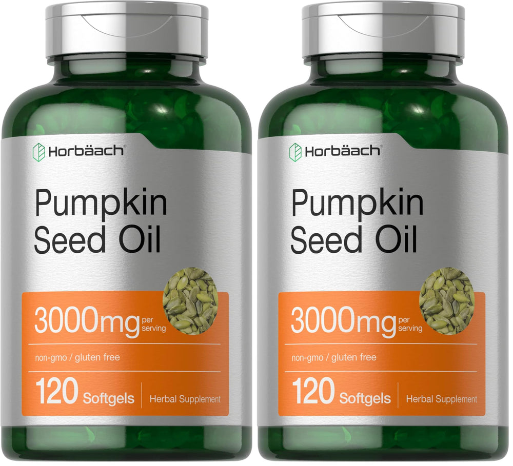 Horbäach Pumpkin Seed Oil 3000mg bottle label front view