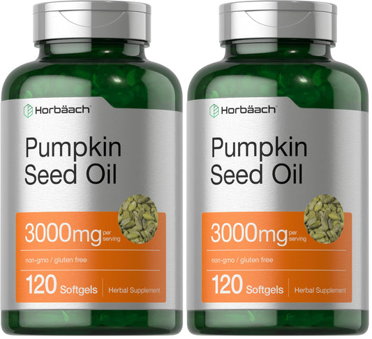 Horbäach Pumpkin Seed Oil 3000mg bottle label front view