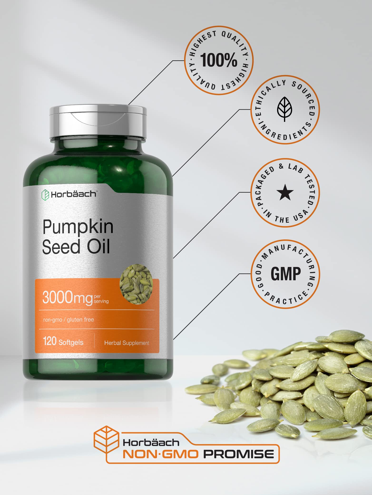 Box packaging of Horbäach Pumpkin Seed Oil Pack of 2