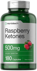 Horbäach Raspberry Ketones 500mg 180 capsules bottle