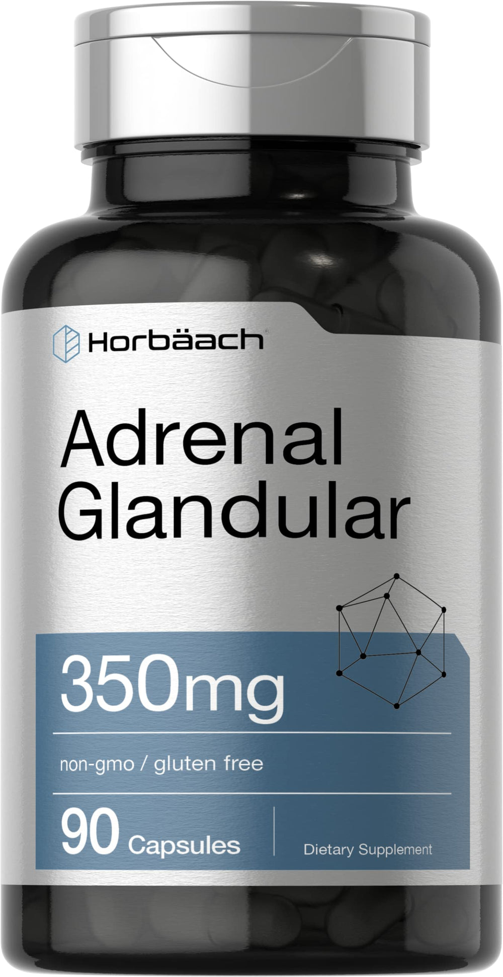 Horbäach Raw Adrenal Glandular bottle with label