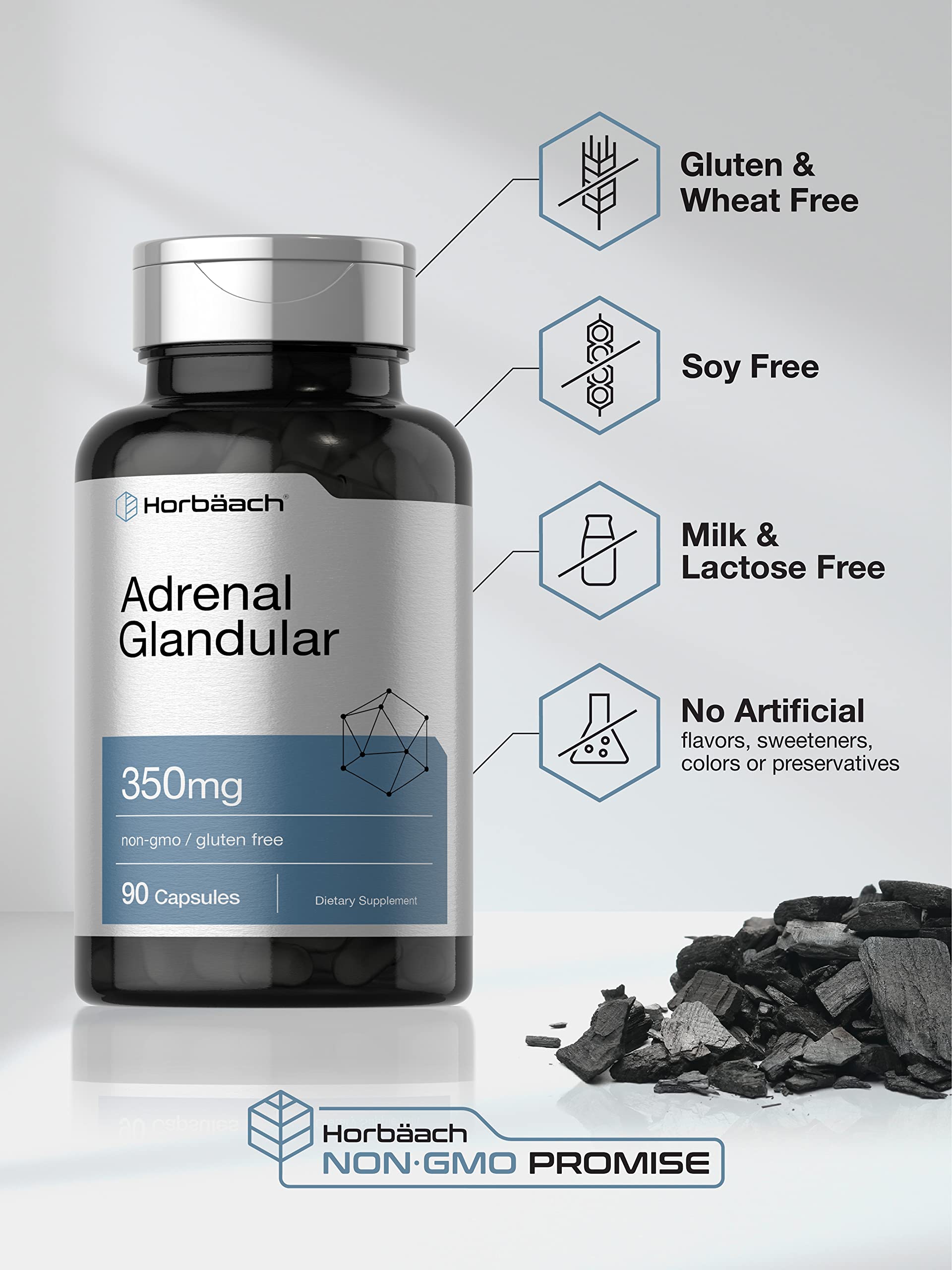 Adrenal glandular concentrate sourced from bovine tissue