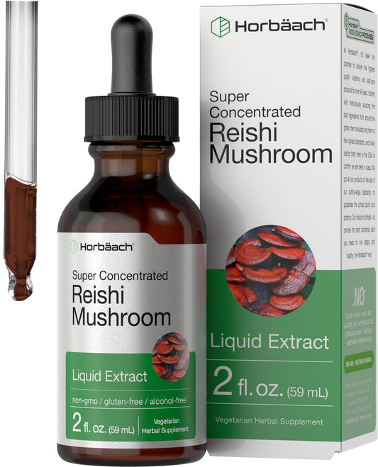 Horbäach Reishi Mushroom Extract Tincture bottle 2 oz