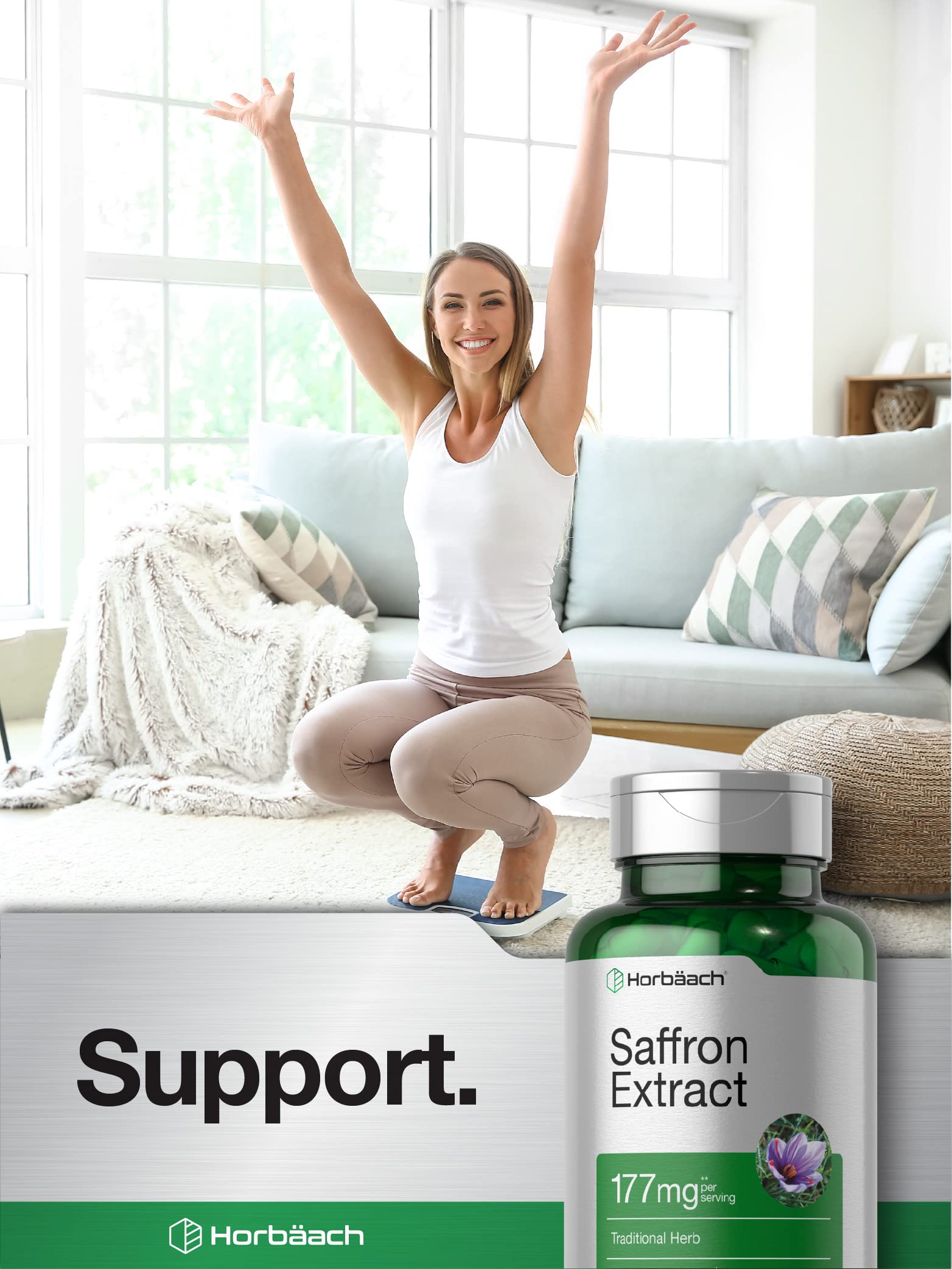 Serving size information for Horbaach saffron extract capsules