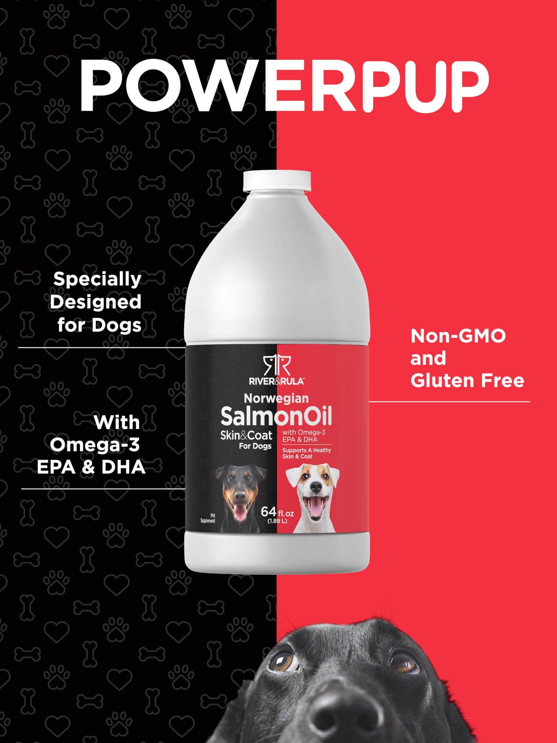 Pouring Horbaach Salmon Oil for dogs