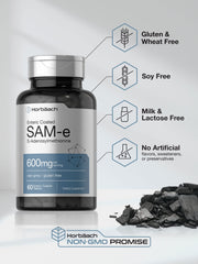 Label highlighting 600 mg SAM-e per serving
