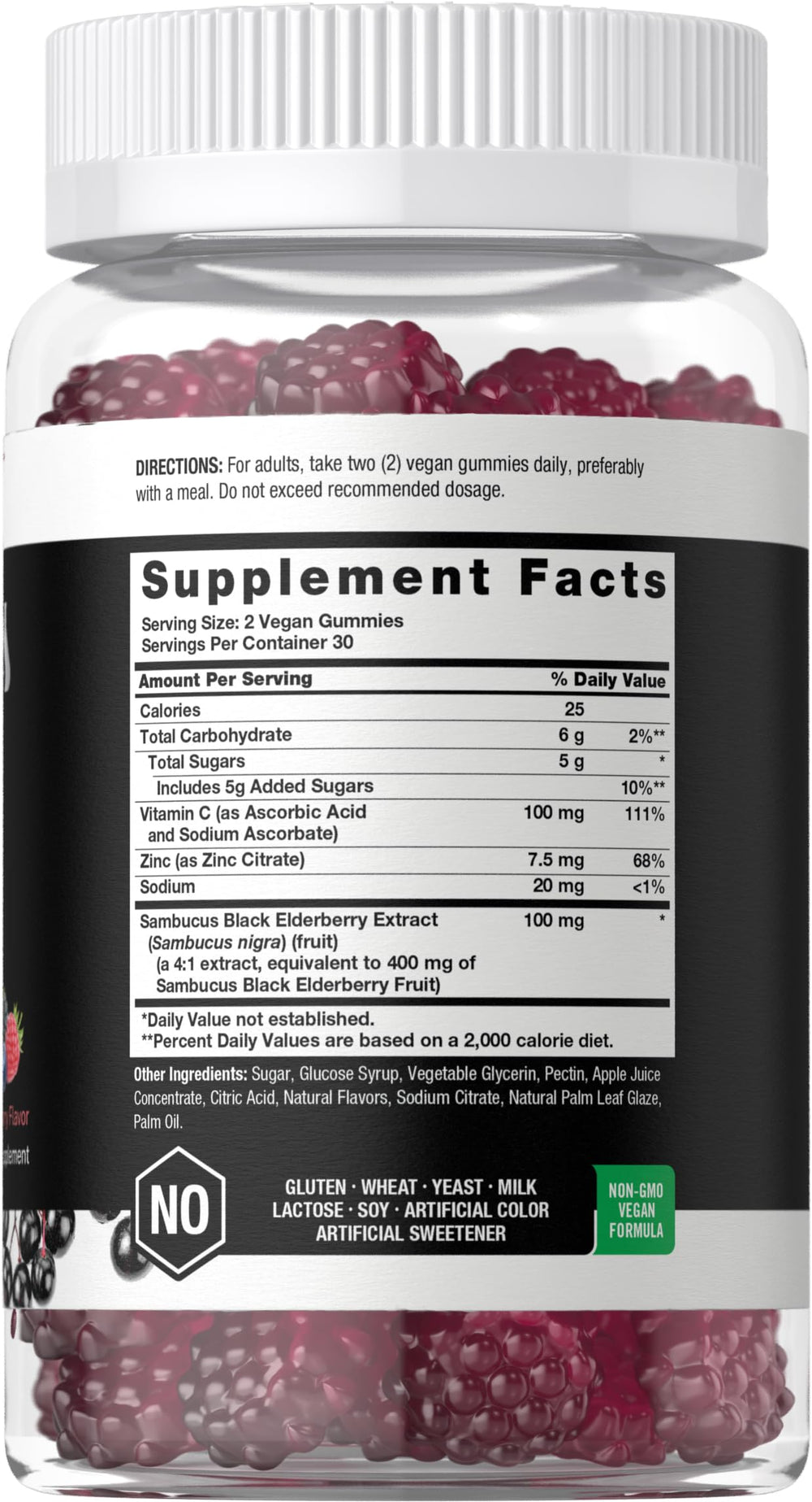 Berry-flavored Horbaach Black Elderberry Gummies packaging