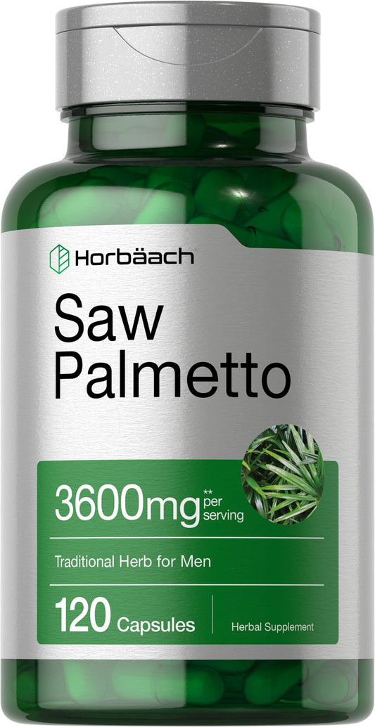 Horbäach Saw Palmetto Extract 120 Capsules bottle front