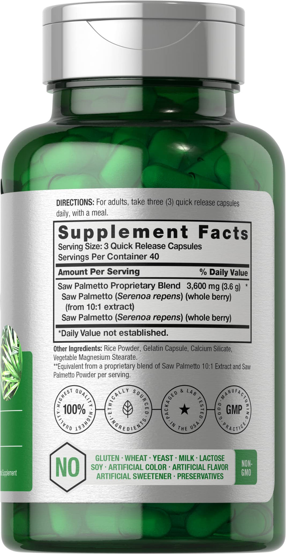 Two Horbaach Saw Palmetto Extract bottles Pack of 2