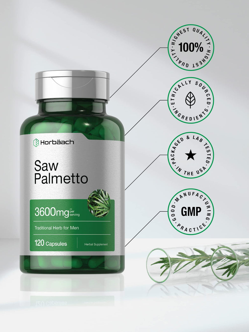 Ingredient list for Horbaach Saw Palmetto Extract 120 capsules