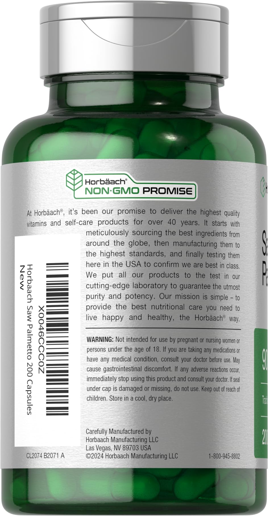 Close-up of product label showing Non-GMO and Gluten Free