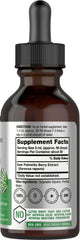 Close-up of Horbaach Saw Palmetto Liquid Extract label