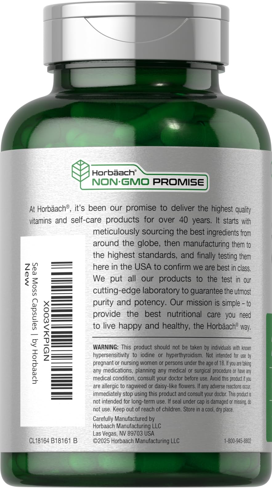 Lab-tested Horbaach quality badge on packaging