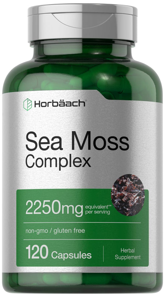 Horbäach Sea Moss Complex Capsules bottle front view