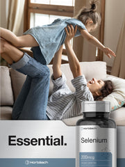 Nutrition facts panel for Horbäach Selenium 200 mcg