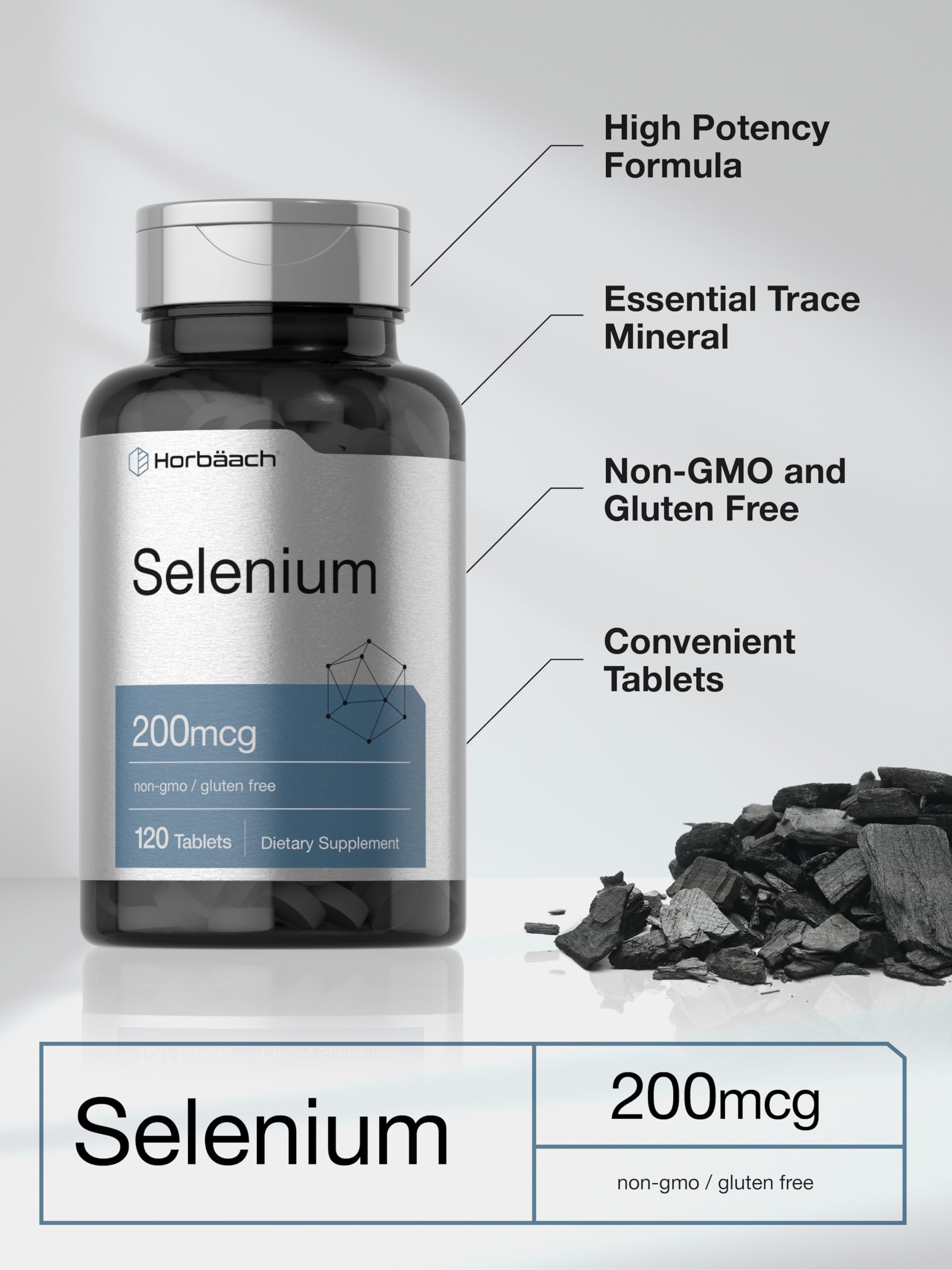 Vegetarian 200 mcg selenium formula packaging