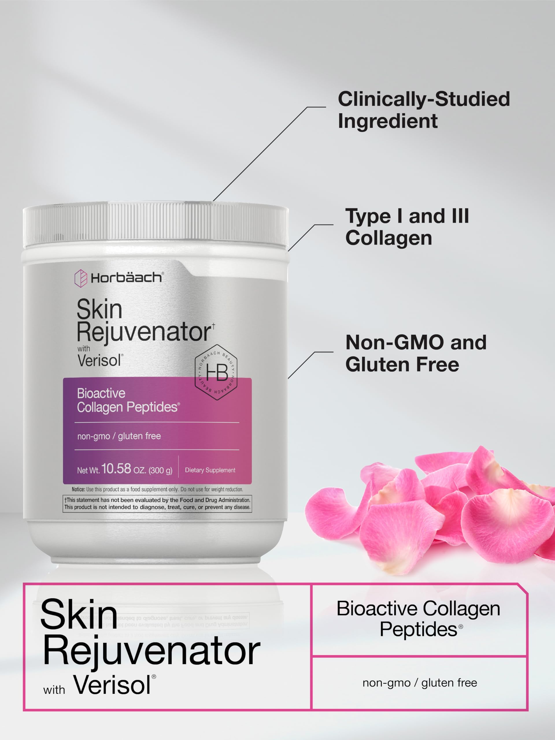 Supplements powder scoop and Horbäach bottle