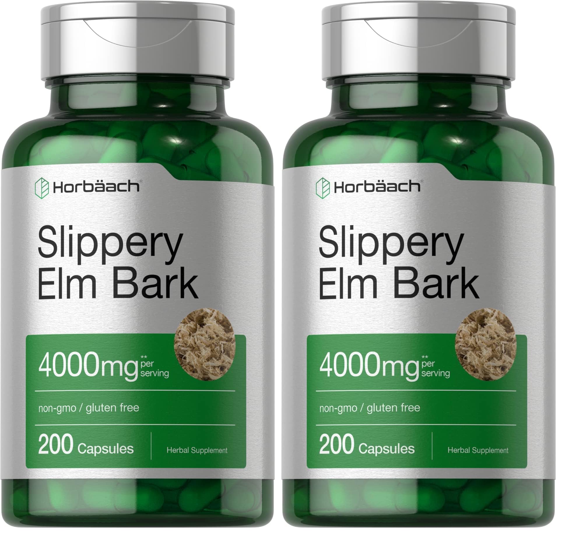 Horbäach Slippery Elm Bark Capsules bottle front