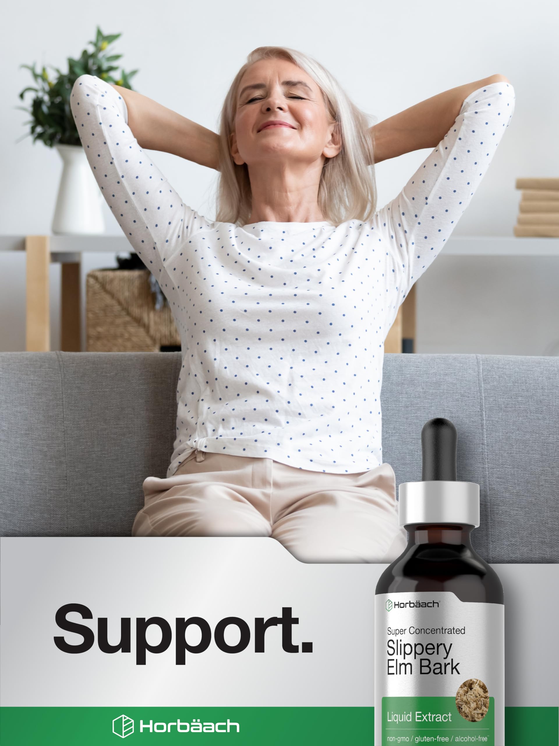 Vegetarian, alcohol-free slippery elm tincture by Horbaach