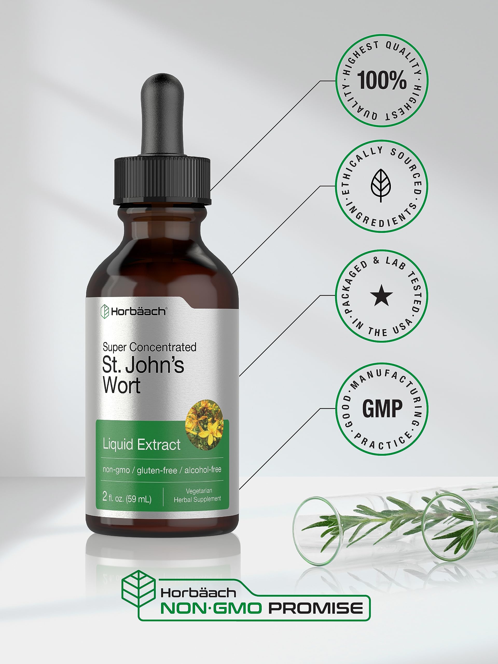 Horbäach packaging for St. John's Wort Tincture